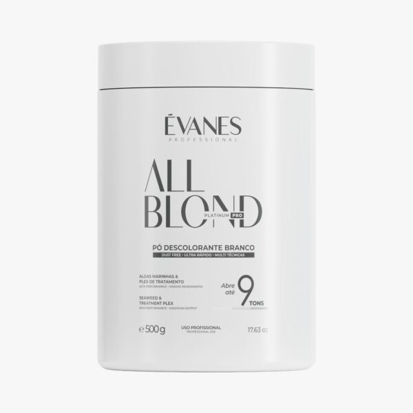 Pó descolorante branco - all blond platinum pro - 500g